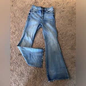 Judy Blue light wash 7/28 flare jeans tummy control
